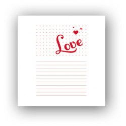 ZEP TVC323220 Valentine BOX 40 white parchment pages