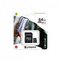 Kingston  Micro SD  64 GB Class 10 100/10/MB/s