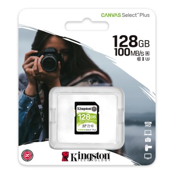 Karta SD 128 GB Kingston Canvas Select Plus V30 100 MB/s