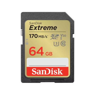 Card  SSD 64 GB Sandisk Extreme 170/80 MB/s V30 UHS-I U3