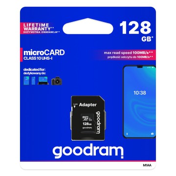 Karta SD micro 128 GB GoodRam 100 Mb/s UHS-I + adapter