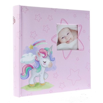 Photo album KD46200 Unicorn Pink with description on the side