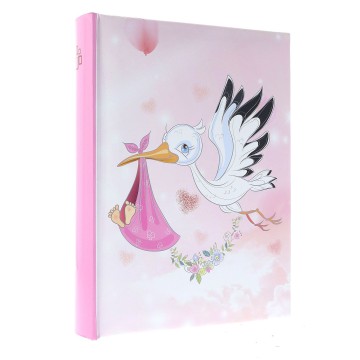 Photo album B46200 Stork Love Pink - sewed, with description