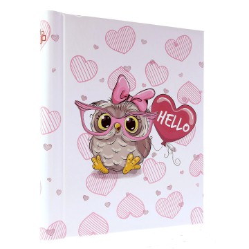 Photo album DRS20 Hello Owl Pink 40 pages, foil