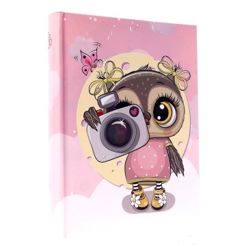 Album B46200 Camera Owl Pink 10x15 cm 200 zdj szyty z miejscem na opis