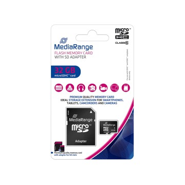 Card SD Micro 32 GB MediaRange UHS-I Class 10