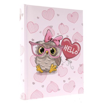 Album B46200 Hello Owl Pink 10 x 15 cm 200 zdj szyty z miejscem na opis