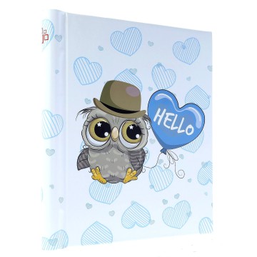 Photo album DRS10 Hello Owl Blue 20 pages, magnetic foil